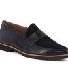 Woman PAUL GREEN Loafers | Prynce Black Croc | Peter Sheppard Footwear