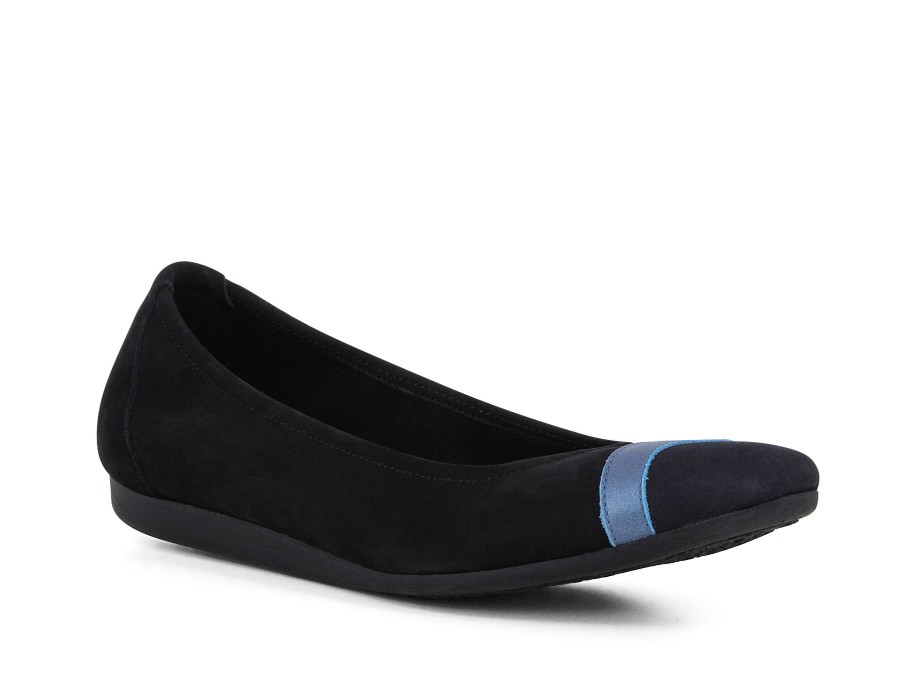 Woman ARCHE Ballerina Flats | Lamsoa Navy~Blue | Peter Sheppard Footwear