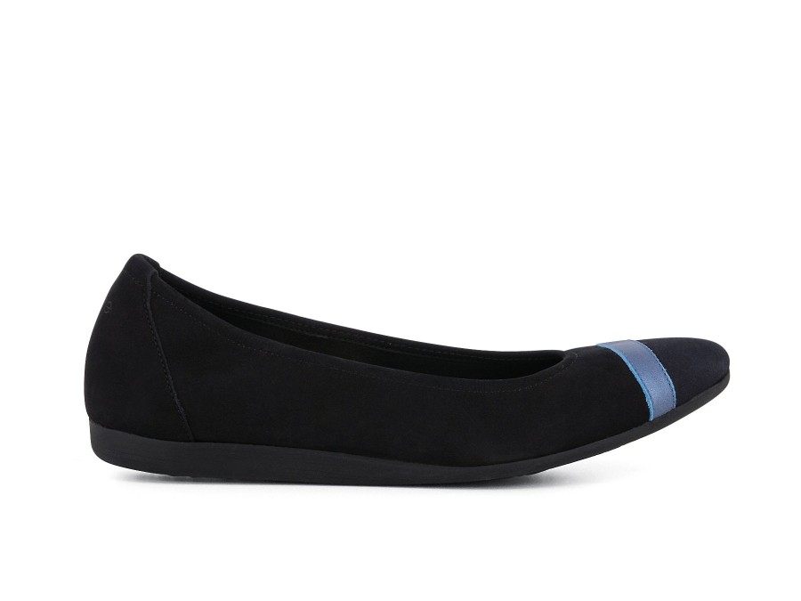 Woman ARCHE Ballerina Flats | Lamsoa Navy~Blue | Peter Sheppard Footwear