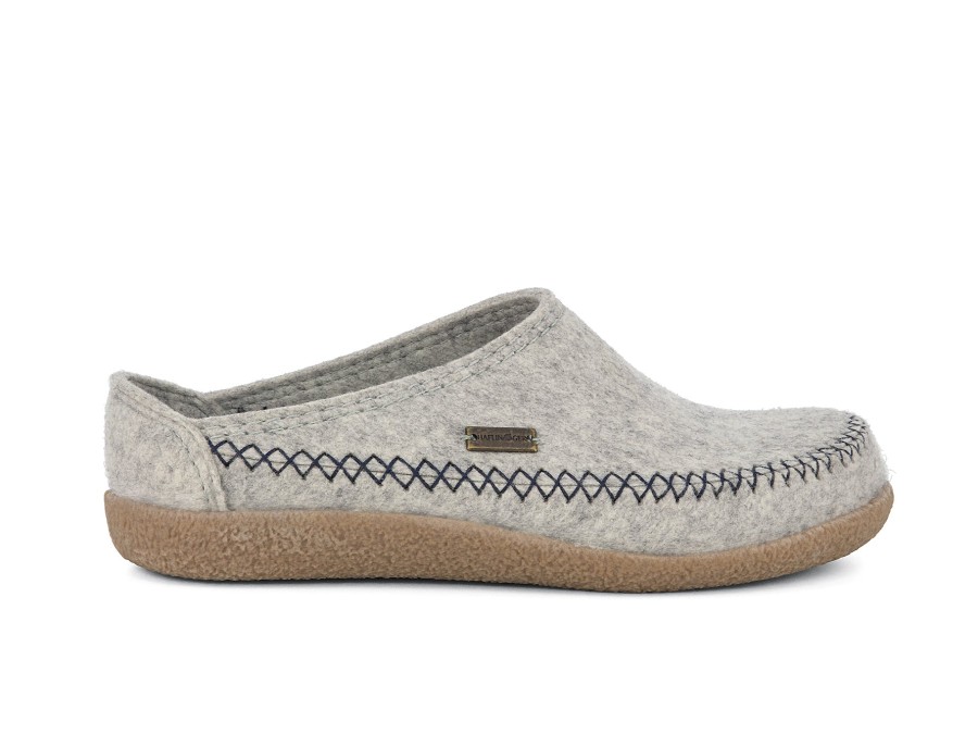 Man HAFLINGER Slippers | Credlin Lt Grey | Peter Sheppard Footwear