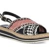 Woman PONS QUINTANA Sandals | Milana Black~Red~White | Peter Sheppard Footwear