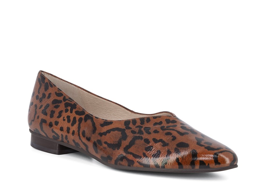 Woman GADEA Ballerina Flats | Grampian Brown Leopard | Peter Sheppard Footwear