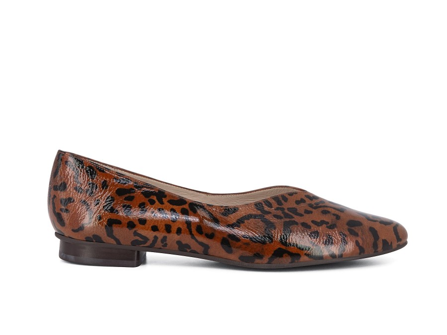 Woman GADEA Ballerina Flats | Grampian Brown Leopard | Peter Sheppard Footwear