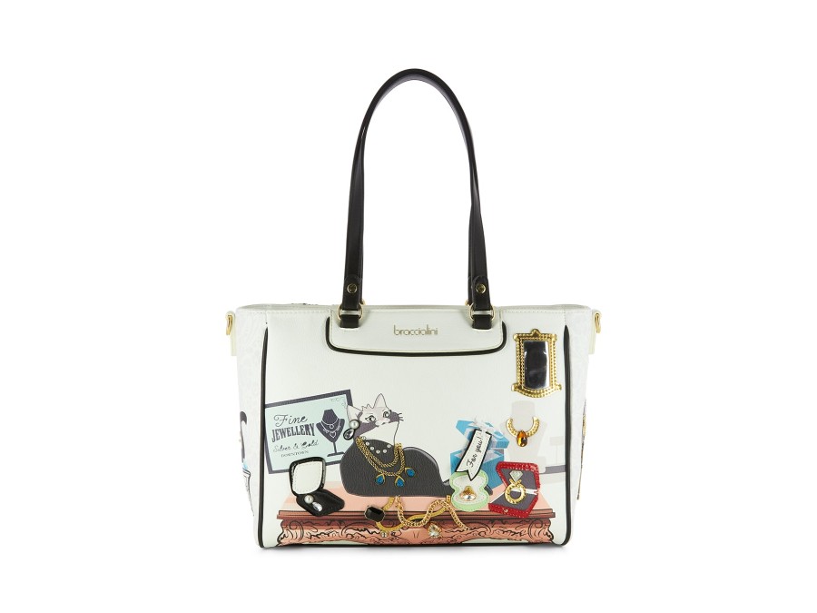 Woman BRACCIALINI HANDBAGS Handbags & Wallets | Hb 17111 White | Peter Sheppard Footwear