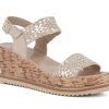 Woman ARA Sandals | 51103 Sand~Platino | Peter Sheppard Footwear