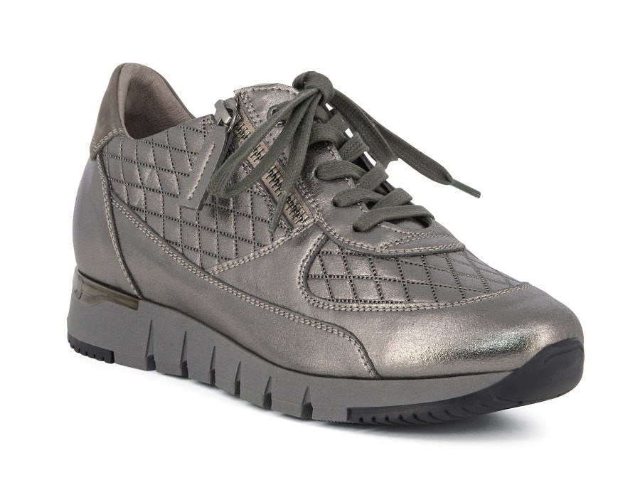 Woman DL SPORT Sneakers | Dervio Pewter | Peter Sheppard Footwear