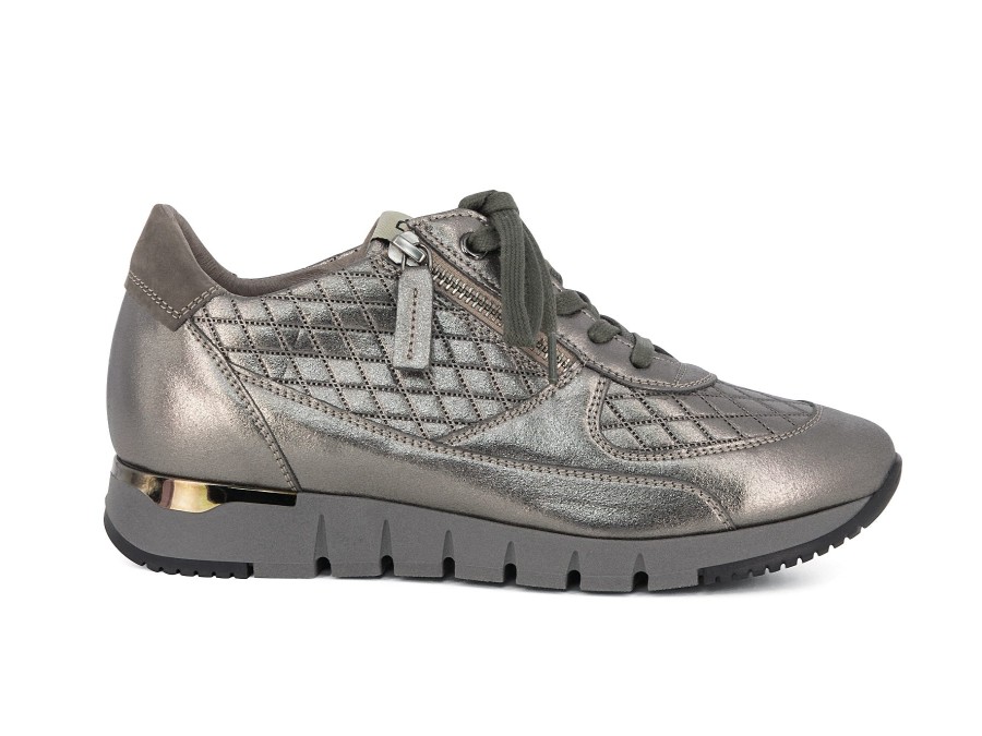 Woman DL SPORT Sneakers | Dervio Pewter | Peter Sheppard Footwear