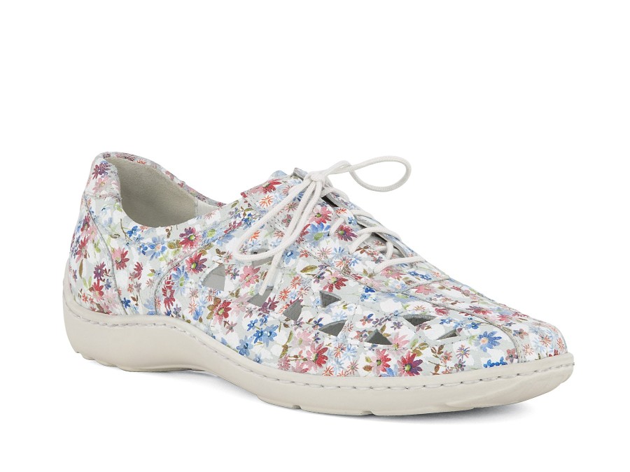 Woman WALDLAUFER Lace-Ups | Wallert White Flower | Peter Sheppard Footwear