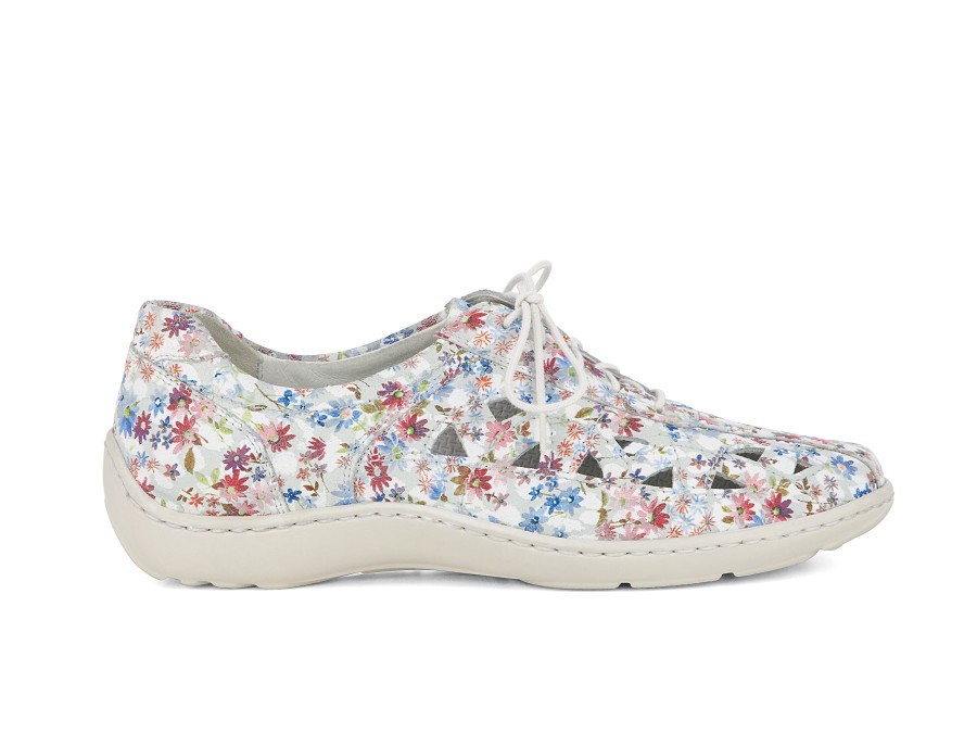 Woman WALDLAUFER Lace-Ups | Wallert White Flower | Peter Sheppard Footwear