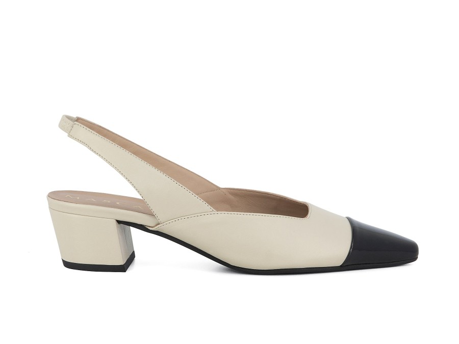 Woman MASCARO Heels | Mascot Black~Ivory | Peter Sheppard Footwear