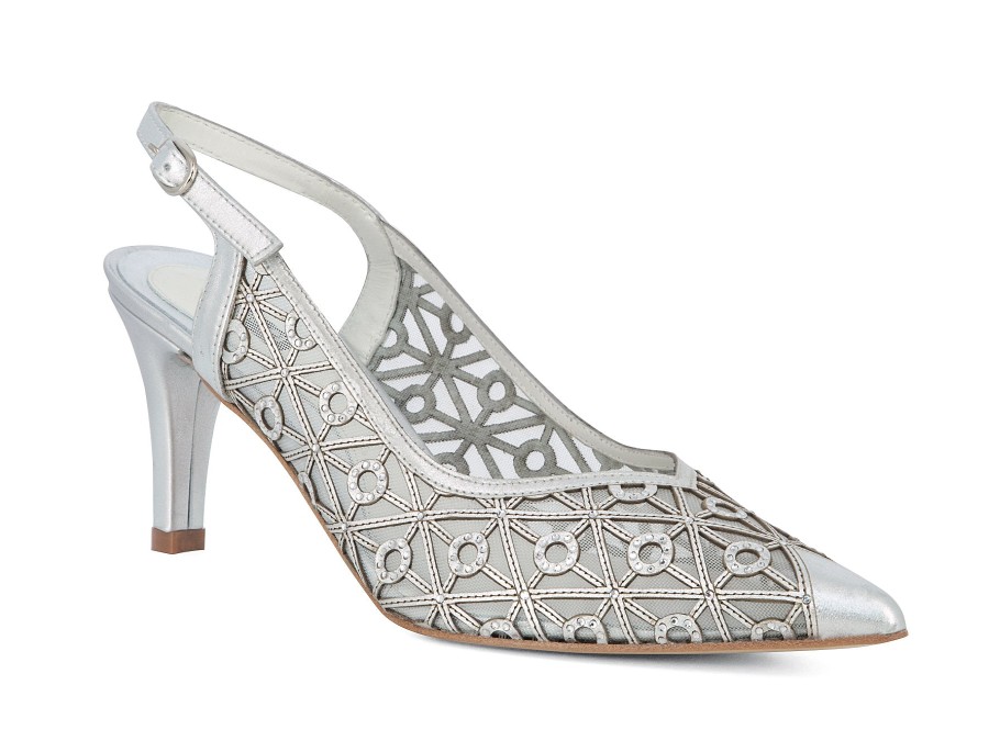 Woman ARGENTA Heels | Ankas Silver | Peter Sheppard Footwear