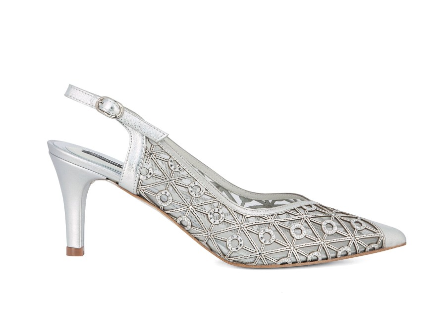 Woman ARGENTA Heels | Ankas Silver | Peter Sheppard Footwear