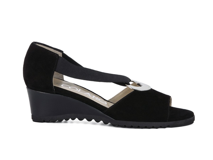 Woman SCOLARO Wedges | Sorro Black | Peter Sheppard Footwear