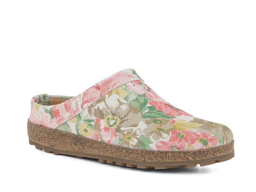 Woman HAFLINGER Slides | Malmo Floral | Peter Sheppard Footwear