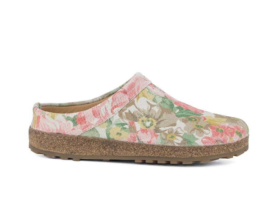 Woman HAFLINGER Slides | Malmo Floral | Peter Sheppard Footwear