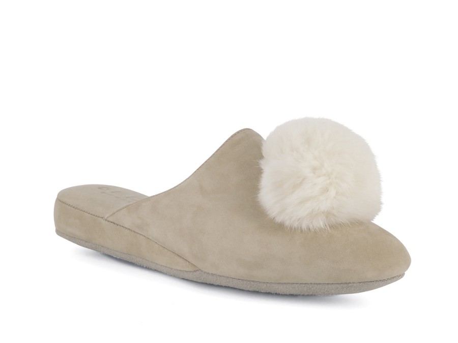 Woman GEDA SLIPPERS Slippers | Pom Pom Sand | Peter Sheppard Footwear