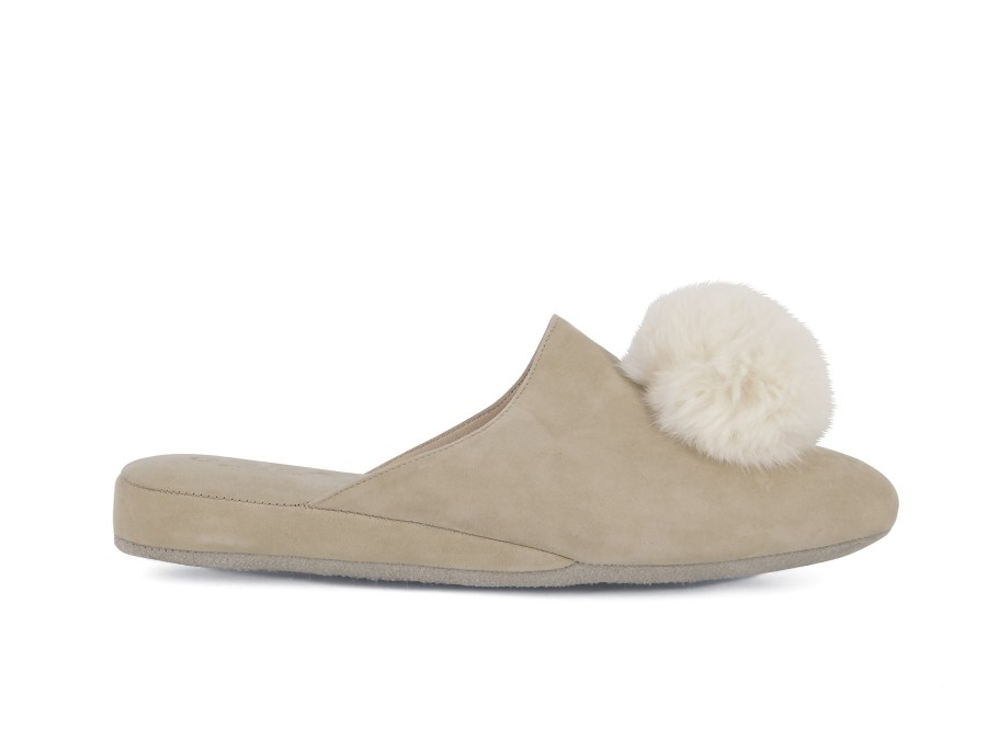 Woman GEDA SLIPPERS Slippers | Pom Pom Sand | Peter Sheppard Footwear