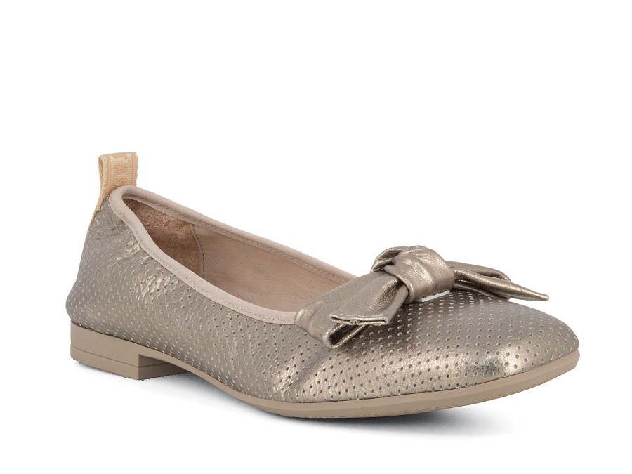 Woman HISPANITAS Ballerina Flats | Haney Light Bronze | Peter Sheppard Footwear