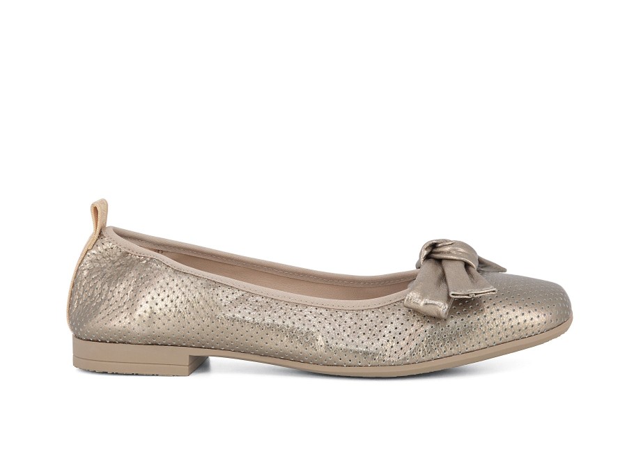 Woman HISPANITAS Ballerina Flats | Haney Light Bronze | Peter Sheppard Footwear