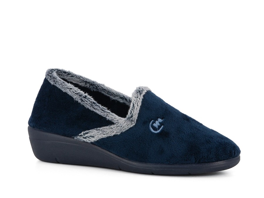 Woman CALZAMUR Slippers | Claria Navy | Peter Sheppard Footwear