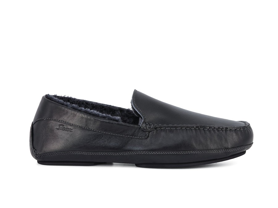 Man SIOUX Slippers | Farmilo Black | Peter Sheppard Footwear