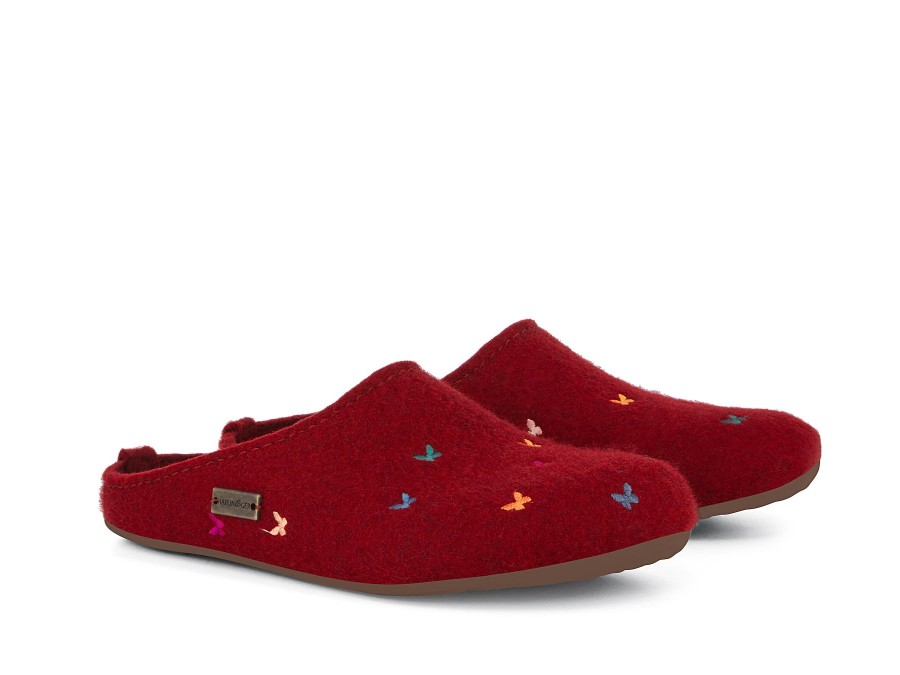 Woman HAFLINGER Slippers | Farfalline Paprika | Peter Sheppard Footwear