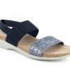 Woman MUNRO Sandals | Pisces Blue~Silver | Peter Sheppard Footwear