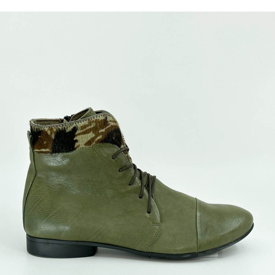 Woman THINK OUTLET Ankle Boots | 3-000413 Olive | Peter Sheppard Footwear