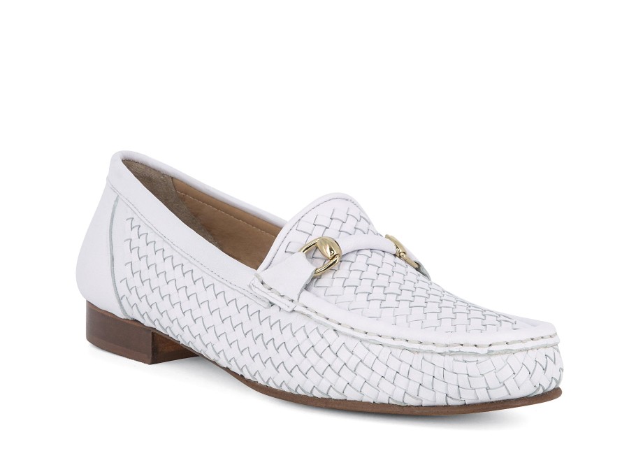 Woman LOGGIA Loafers | Lorbeck White | Peter Sheppard Footwear