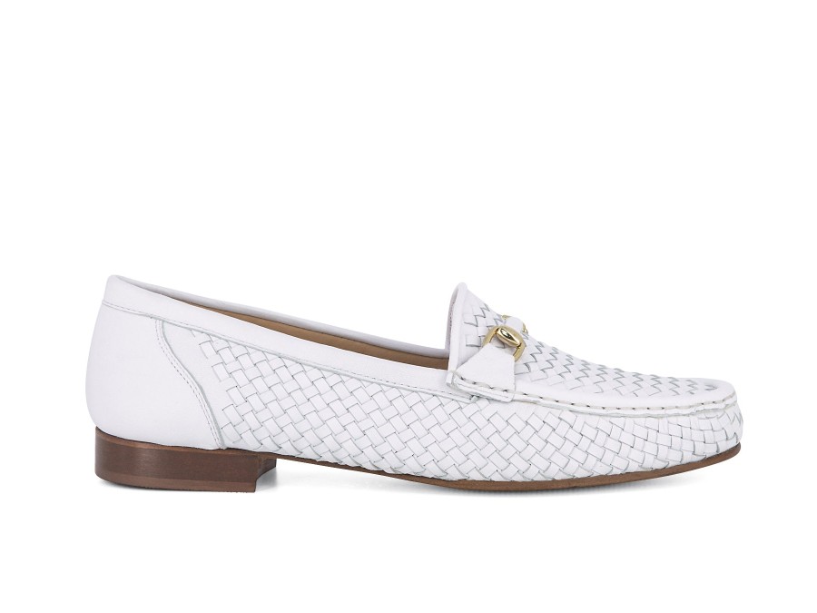 Woman LOGGIA Loafers | Lorbeck White | Peter Sheppard Footwear