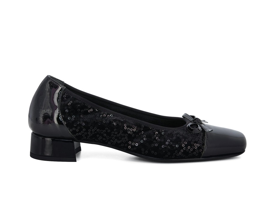 Woman SCOLARO Heels | Salamanda Black | Peter Sheppard Footwear