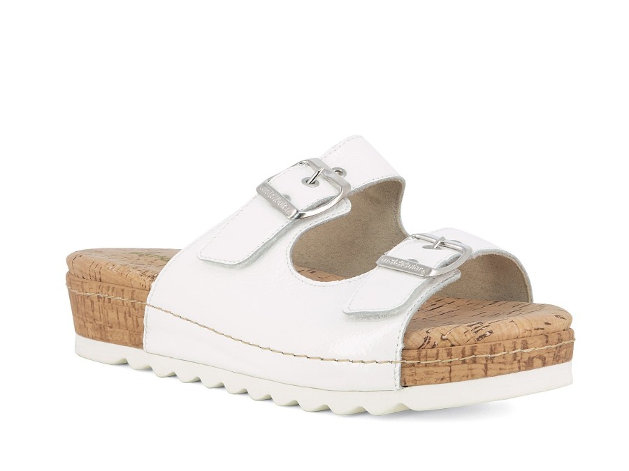 Woman WALDLAUFER Slides | Wilsona White | Peter Sheppard Footwear