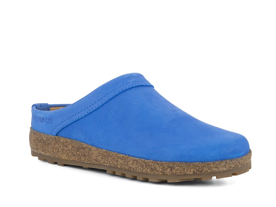 Woman HAFLINGER Slides | Malmo Sky Blue | Peter Sheppard Footwear