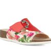 Woman THINK! Slides | Tenoki Pink Floral | Peter Sheppard Footwear