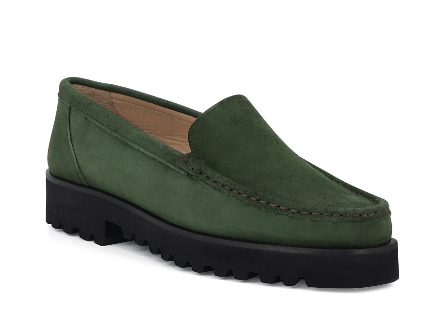 Woman LOGGIA Loafers | Leeta Khaki | Peter Sheppard Footwear