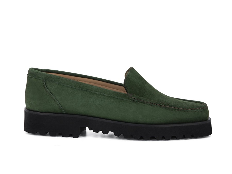 Woman LOGGIA Loafers | Leeta Khaki | Peter Sheppard Footwear