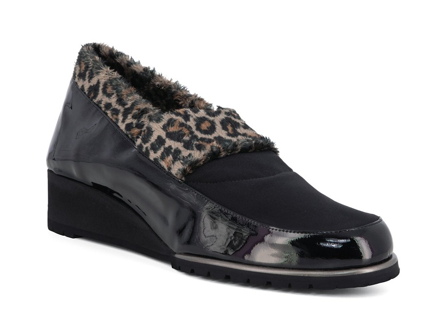 Woman THIERRY RABOTIN Slip-Ons | Tasia Black Leopard | Peter Sheppard Footwear