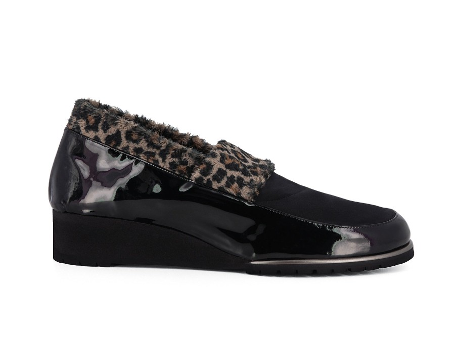 Woman THIERRY RABOTIN Slip-Ons | Tasia Black Leopard | Peter Sheppard Footwear