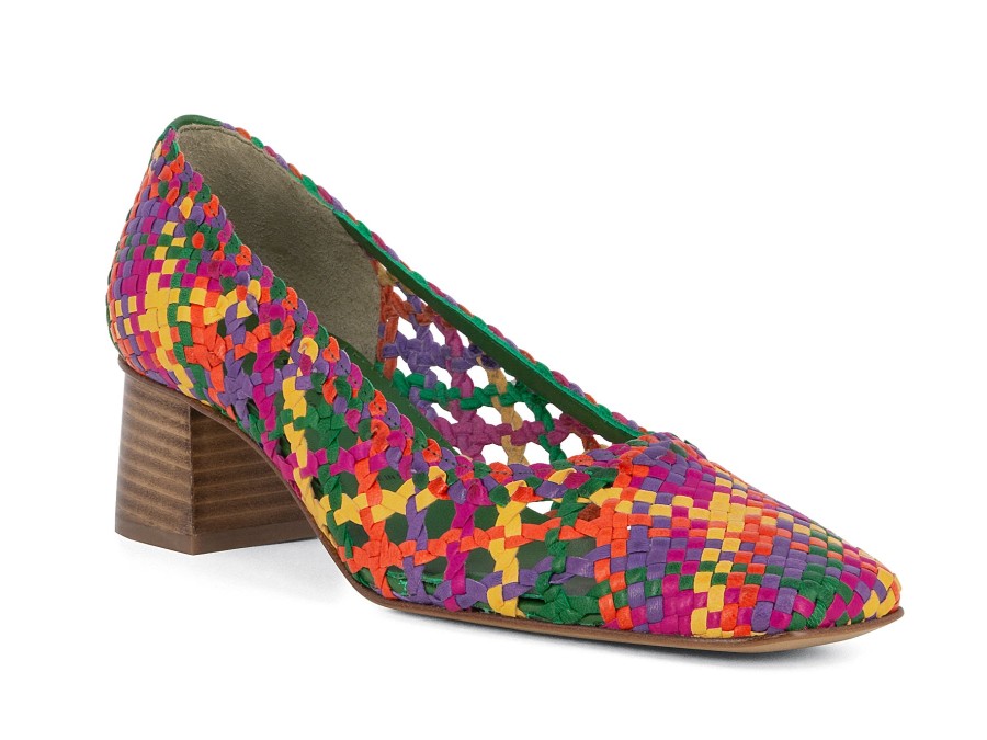 Woman PONS QUINTANA Heels | Joia Green Multi | Peter Sheppard Footwear