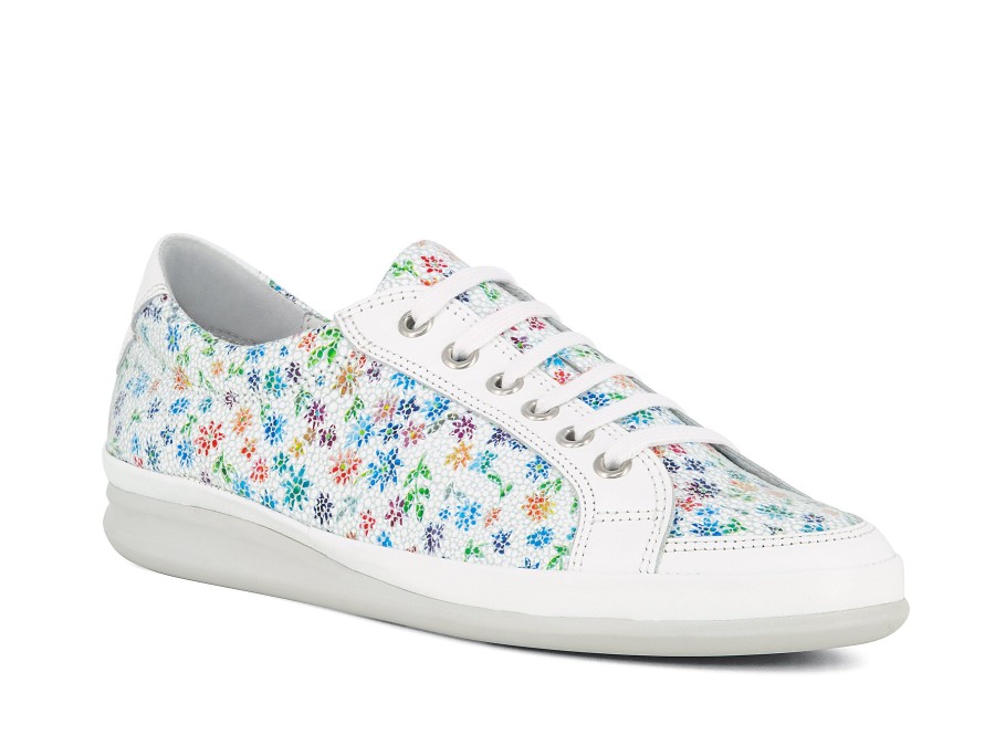 Woman CHRISTIAN DIETZ Sneakers | Capitol White~Blue Floral | Peter Sheppard Footwear