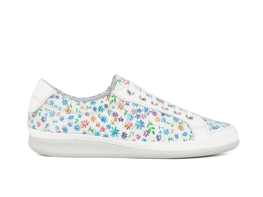 Woman CHRISTIAN DIETZ Sneakers | Capitol White~Blue Floral | Peter Sheppard Footwear