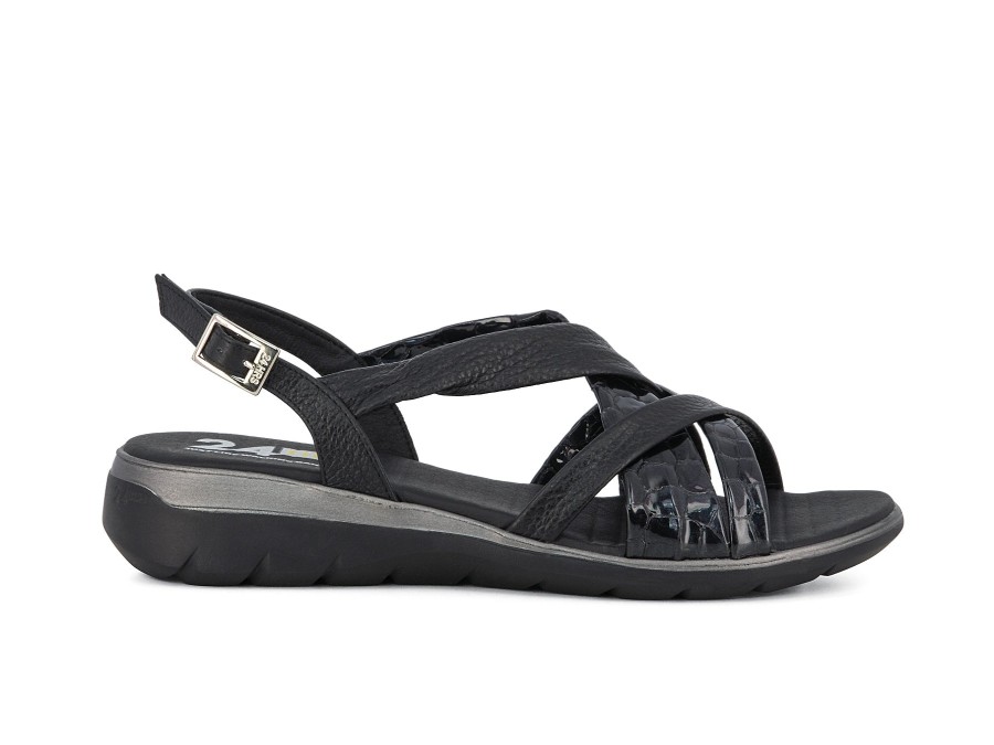 Woman 24HRS Sandals | 25688 Black | Peter Sheppard Footwear