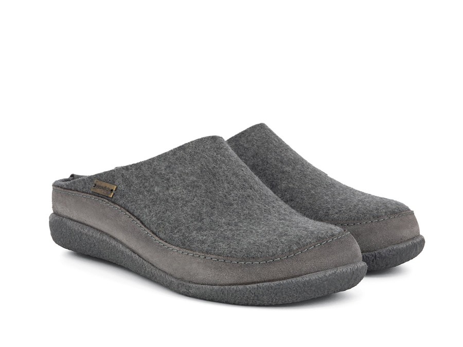 Man HAFLINGER Slippers | Skane Dk Grey | Peter Sheppard Footwear