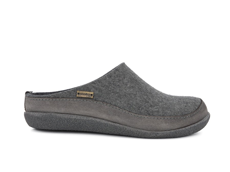 Man HAFLINGER Slippers | Skane Dk Grey | Peter Sheppard Footwear