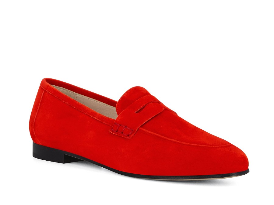 Woman VIA MERCANTI Loafers | Vivien Red | Peter Sheppard Footwear