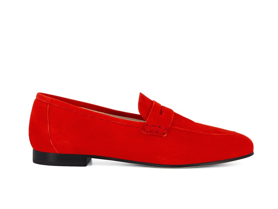 Woman VIA MERCANTI Loafers | Vivien Red | Peter Sheppard Footwear