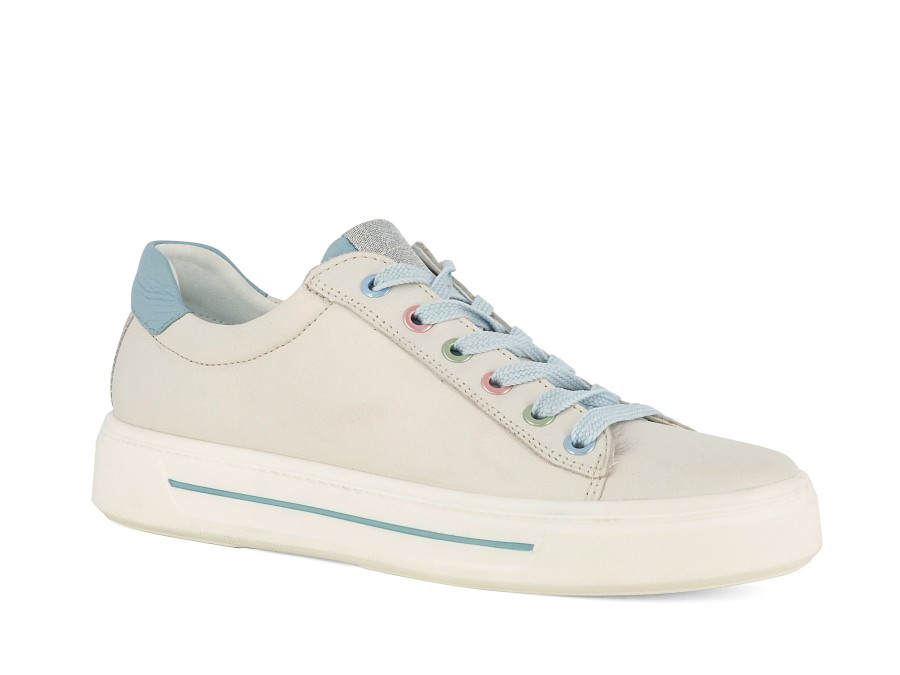 Woman ARA Sneakers | 27402 Cream~Aqua | Peter Sheppard Footwear