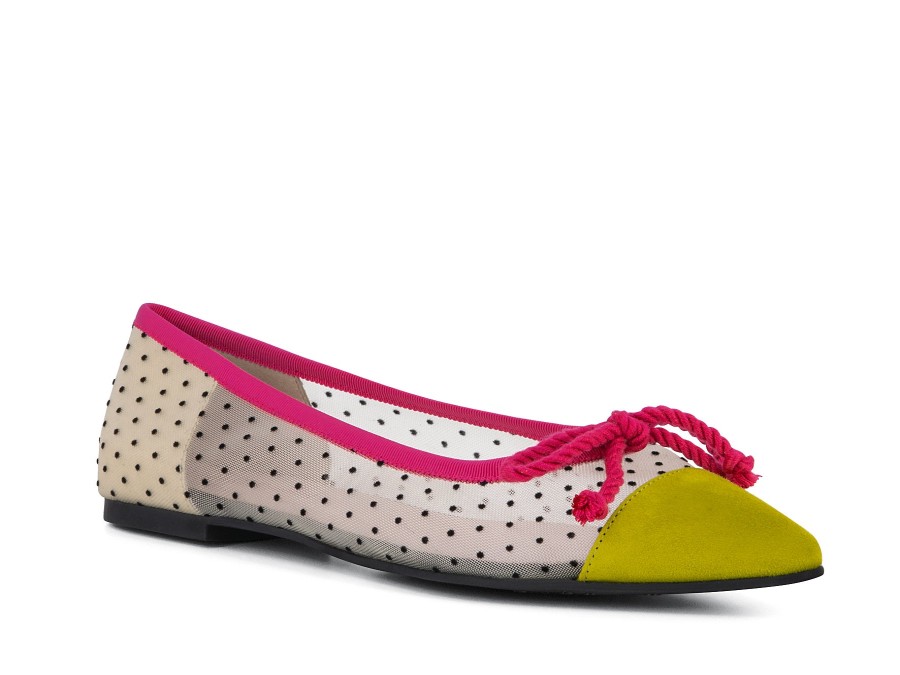 Woman PRETTY BALLERINAS Ballerina Flats | Zelda Lime~Pink | Peter Sheppard Footwear