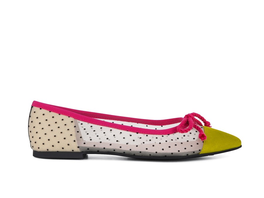 Woman PRETTY BALLERINAS Ballerina Flats | Zelda Lime~Pink | Peter Sheppard Footwear