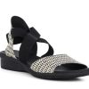 Woman ARCHE Sandals | Satia White~Black | Peter Sheppard Footwear